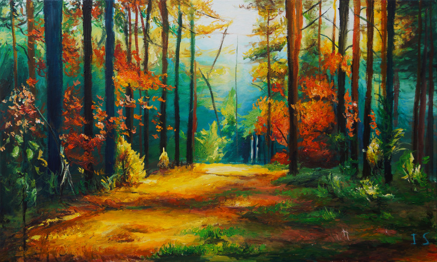 Chemin forêt début automne