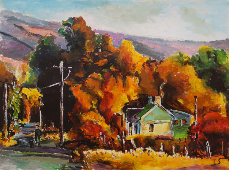 Petite maison arbres automne