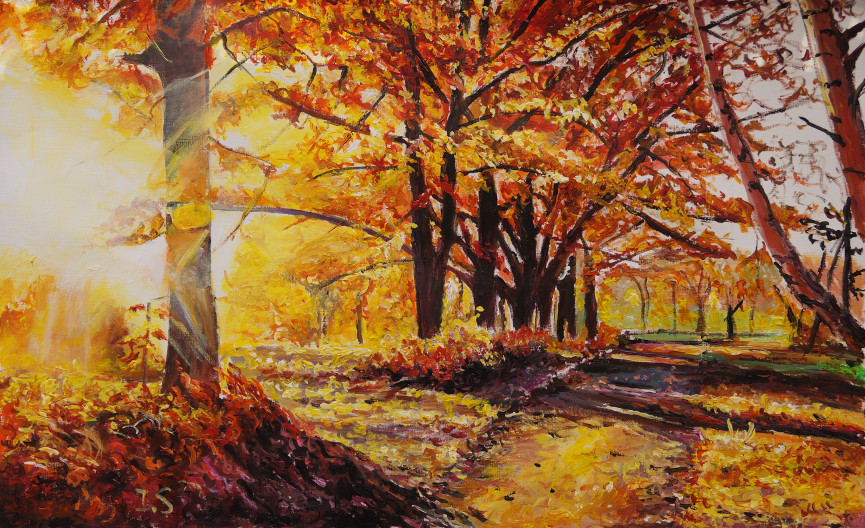 Soir croisée chemins automne