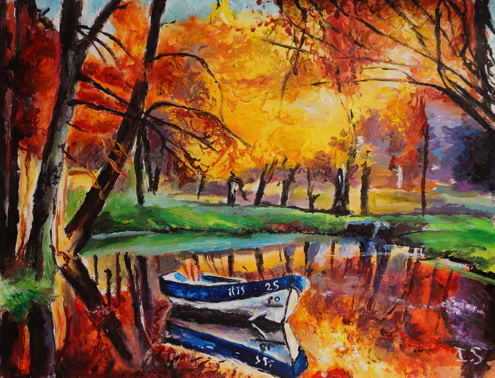 Barque bassin automne