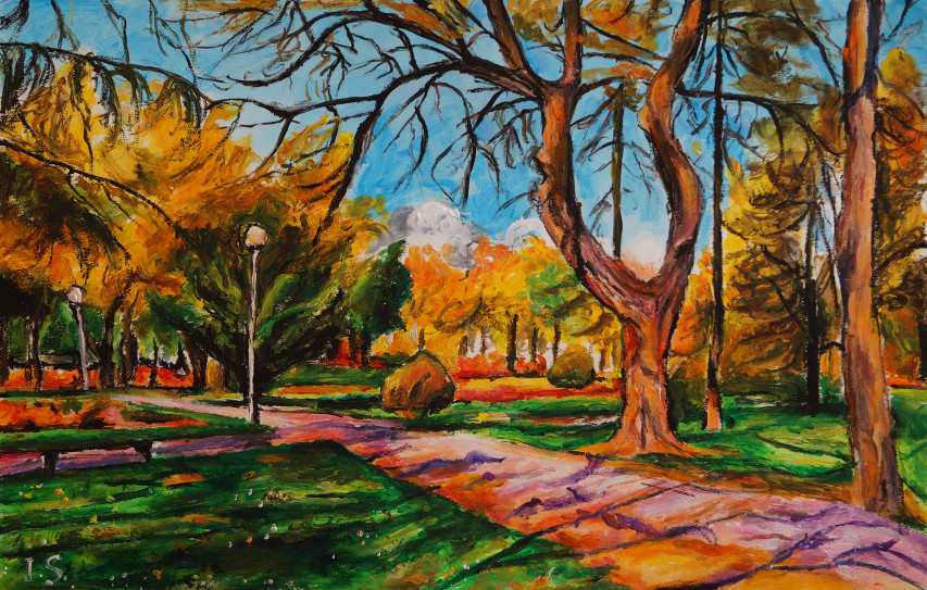 Chemins parc automne