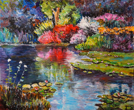 Nymphéas bosquets fleuris
