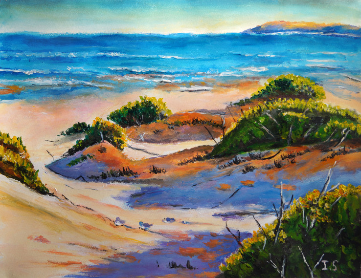 Chemin dunes soir