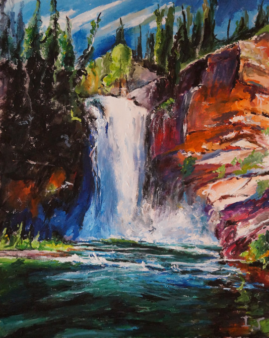 Cascade bassin sapins été