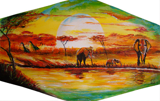Crépuscule vert savane