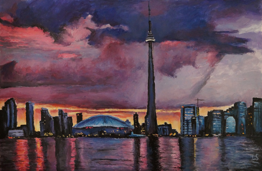 Coucher soleil Toronto îles