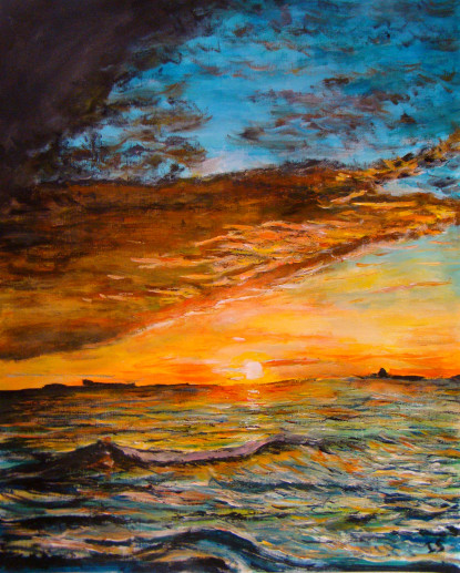 Nuage marron mer 