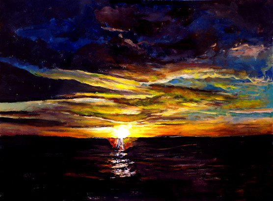 Coucher sombre nuages