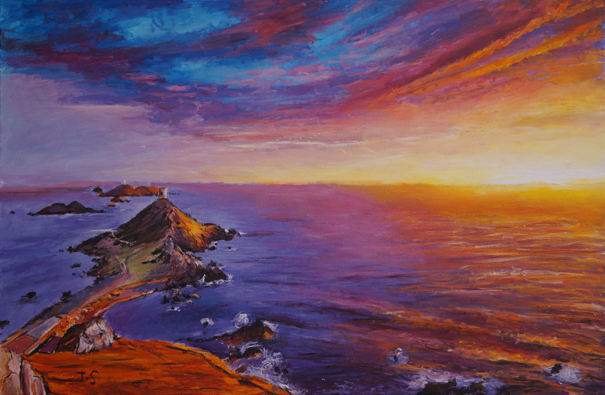 Coucher soleil îles sanguinaires