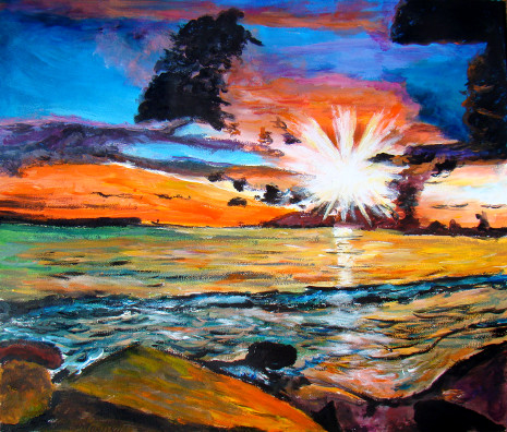 Coucher éclats multicolores