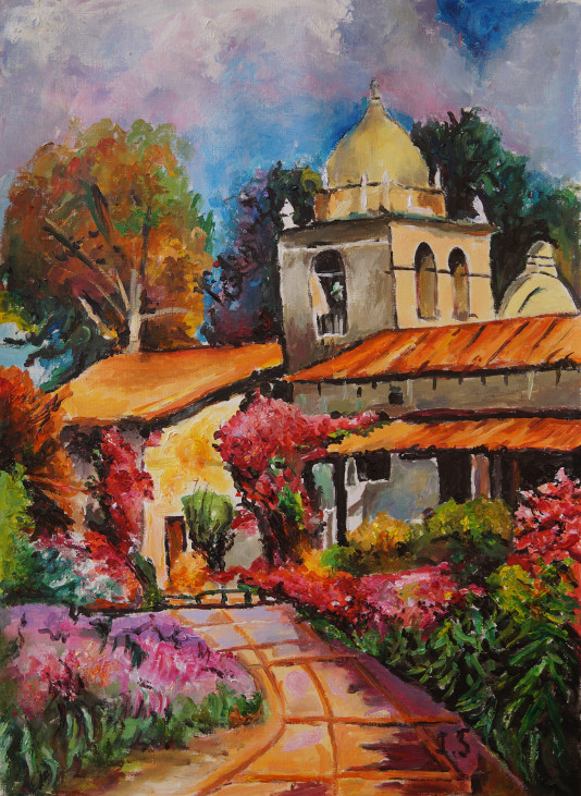 Jardin fleuri cloître