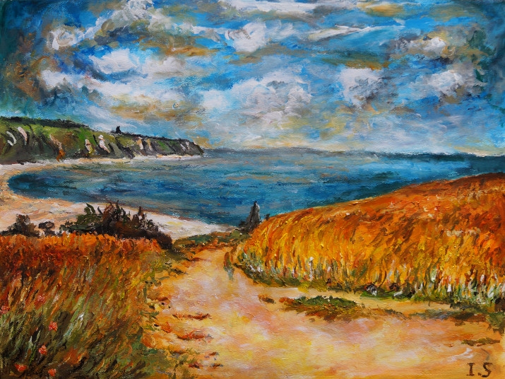 Chemin blés Pourville