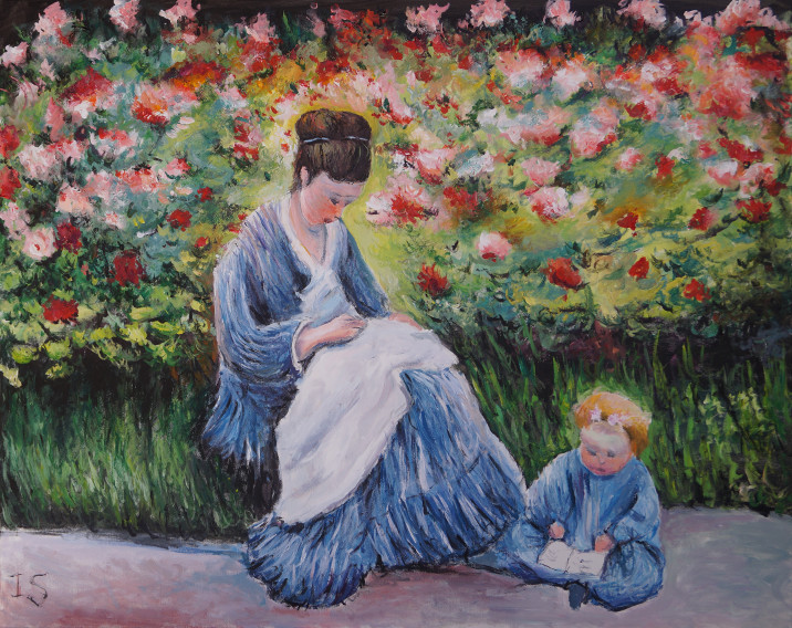 Camille enfant jardin Monet